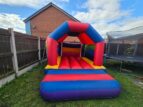 Colourful inflatable bounce castle