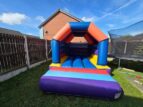 Multi colour inflatable bouncy castle