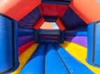 Multi coloured bounce house