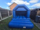 Disco Blue Bouncy Castle with speaker n light