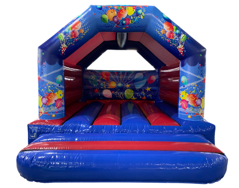 Red and Blue Party – bouncy castle hire Manchester