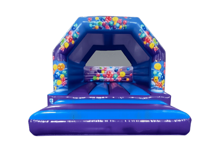 Large Purple and Blue Party – bouncy castle hire Manchester